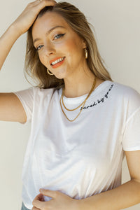 mode, saved by grace tee