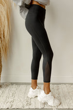 mode, perforated panel high waisted leggings