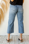 mode, wide step high rise denim