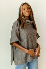 mode, higher love cowl neck