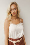 mode, square neck lace tank