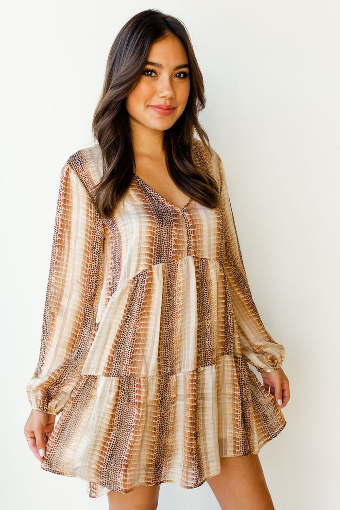 mode, winter python dress