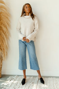 mode, the only one distressed turtleneck