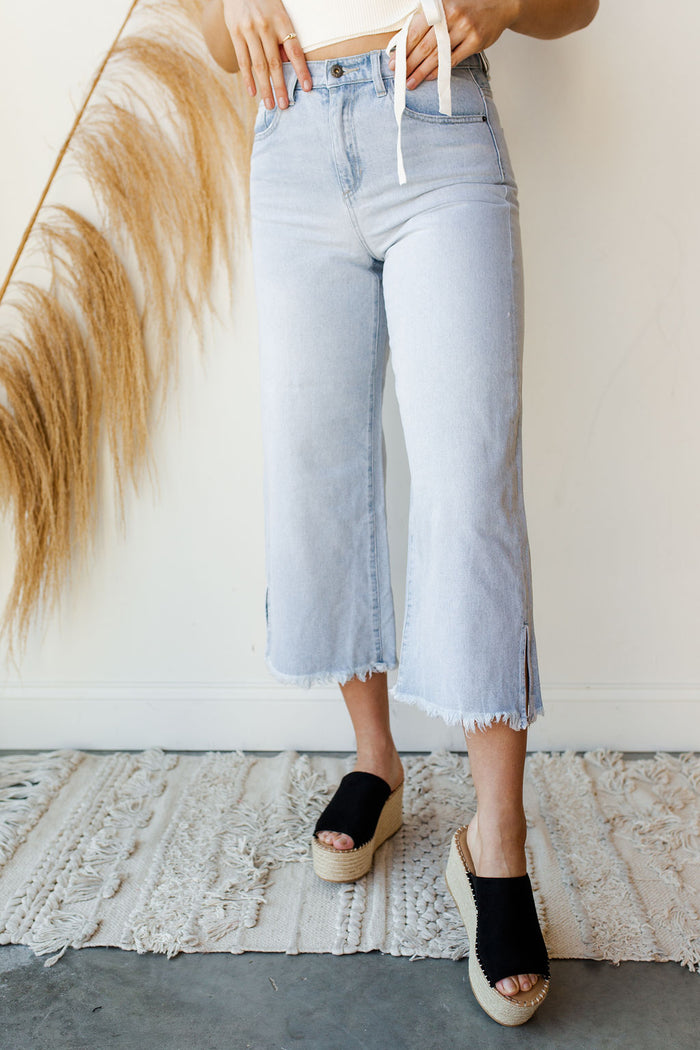 mode, pure hearts wide leg denim