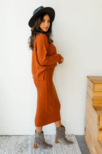 mode, fa la la la cableknit sweater set (skirt)