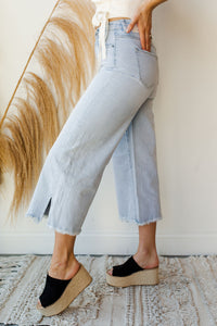 mode, pure hearts wide leg denim