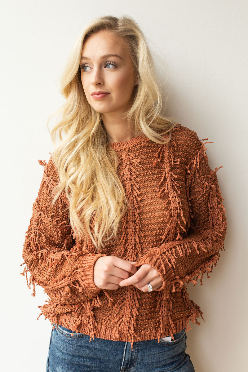 mode, shaggy thing sweater