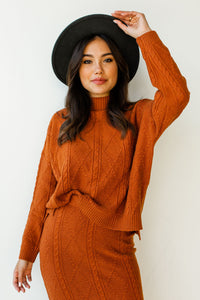 mode, fa la la la cableknit sweater set (top)