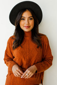 mode, fa la la la cableknit sweater set (top)