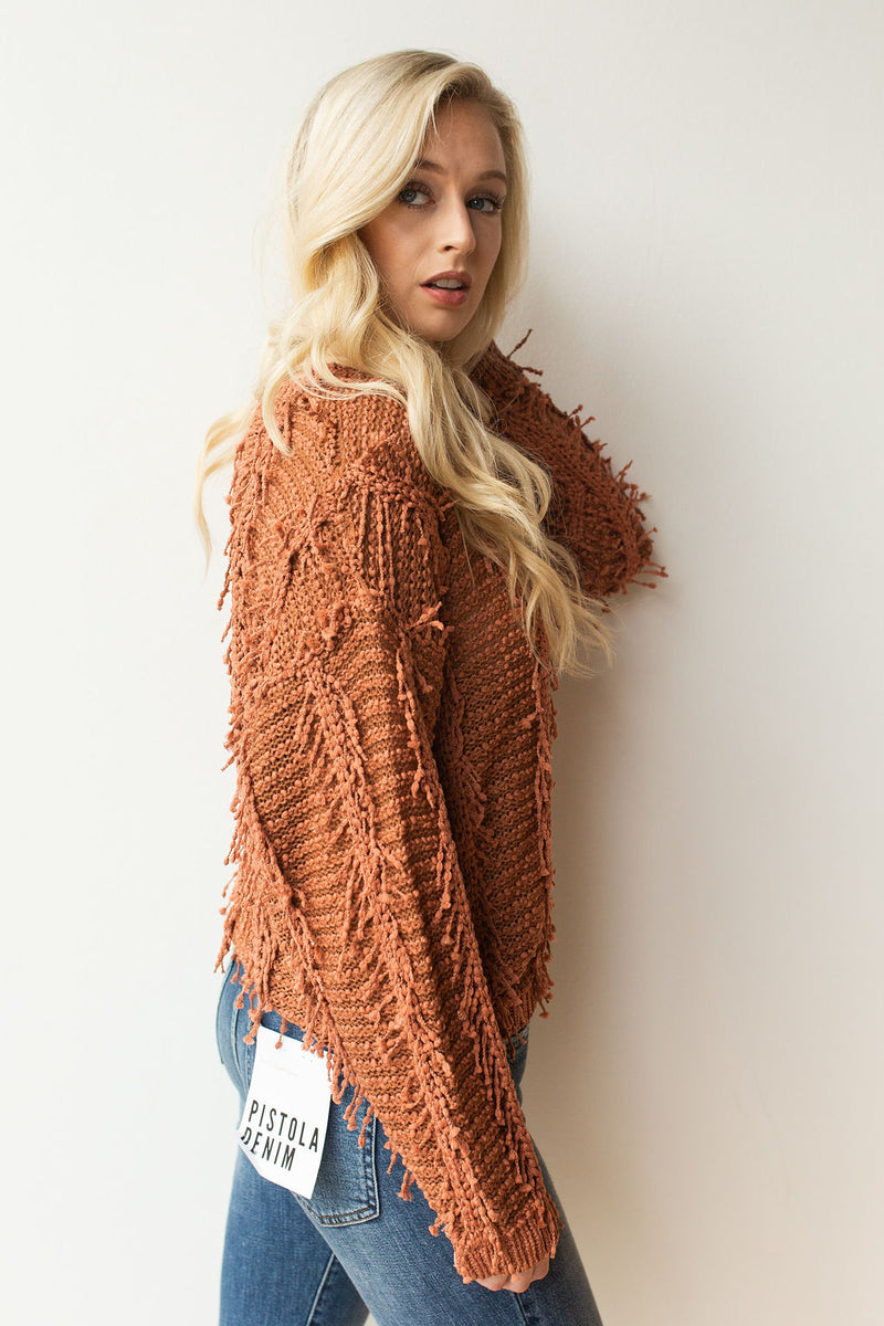 mode, shaggy thing sweater