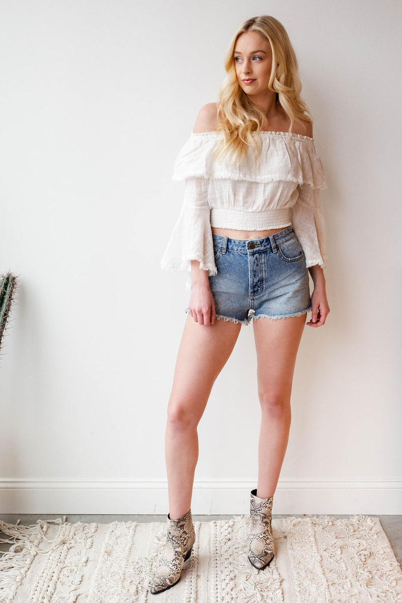 mode, self love cinched waist top