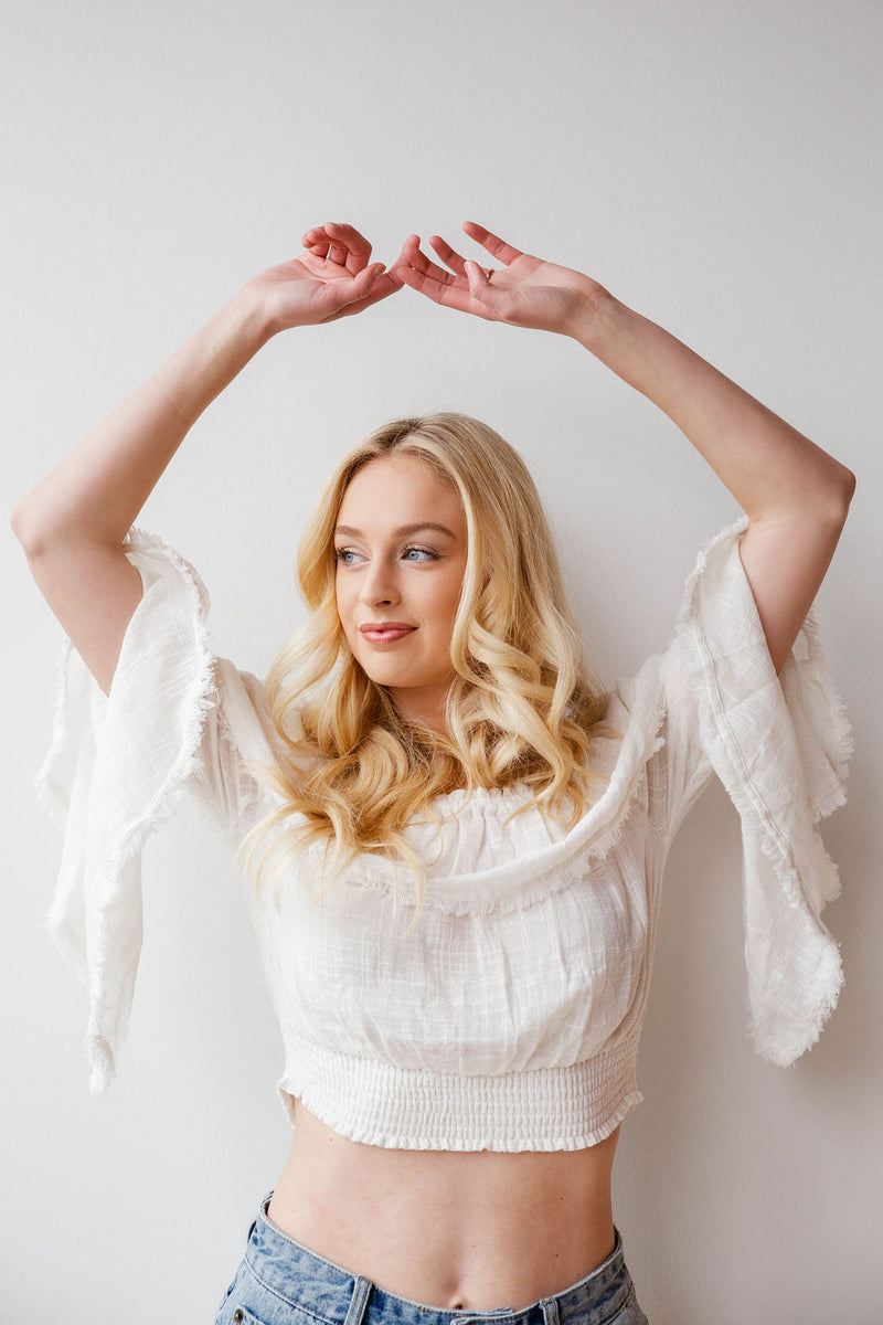 mode, self love cinched waist top