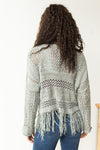 mode, hazy fringe hem sweater
