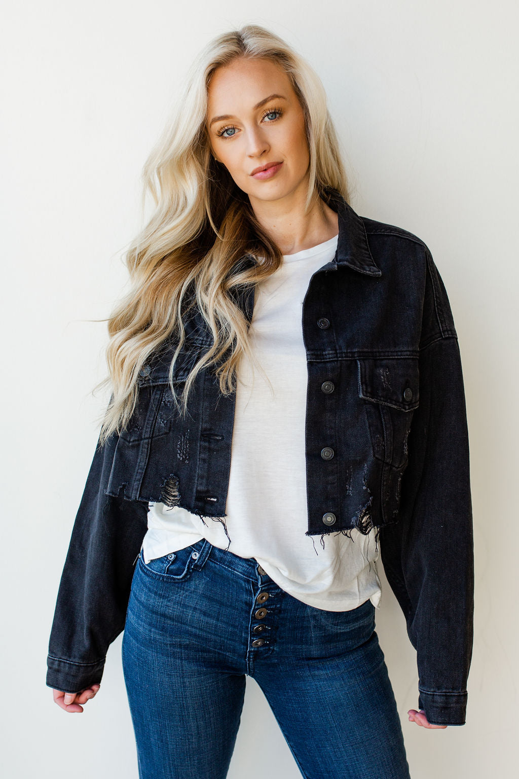 mode, if I ain't got you crop jacket