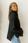 mode, the only one distressed turtleneck