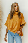 mode, higher love cowl neck