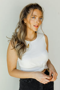 mode, luna twist front white