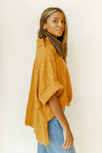 mode, higher love cowl neck