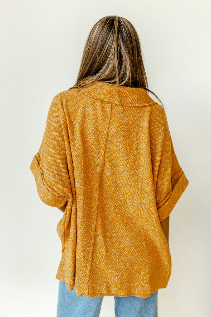 mode, higher love cowl neck