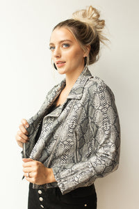 mode, python moto jacket