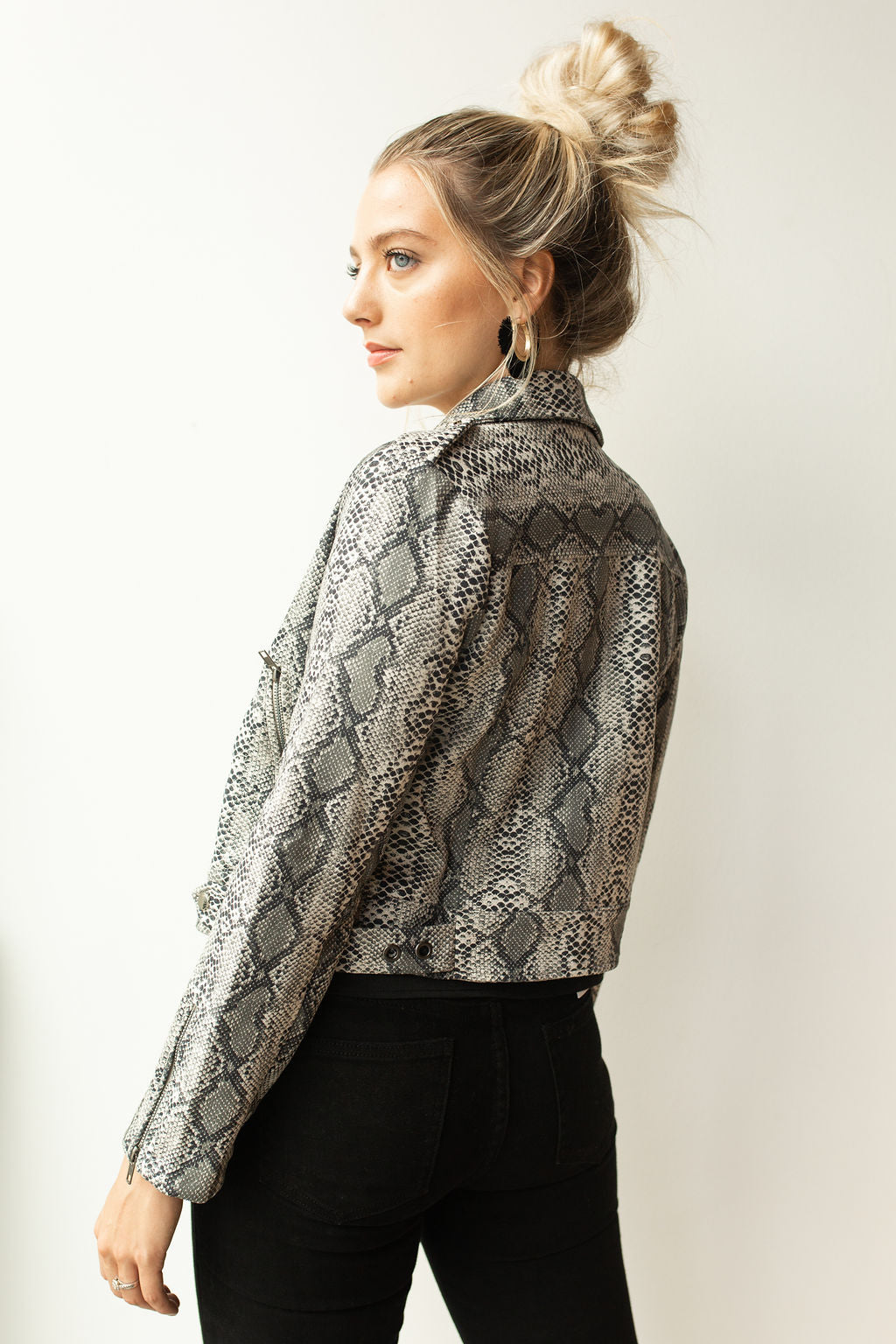 mode, python moto jacket