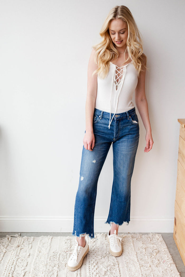 mode, lace up tank bodysuit