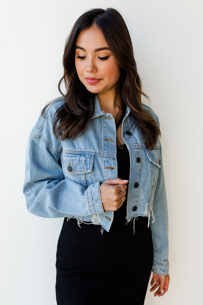 mode, if I ain't got you crop jacket