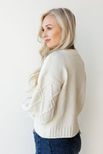 mode, chunky woven sweater