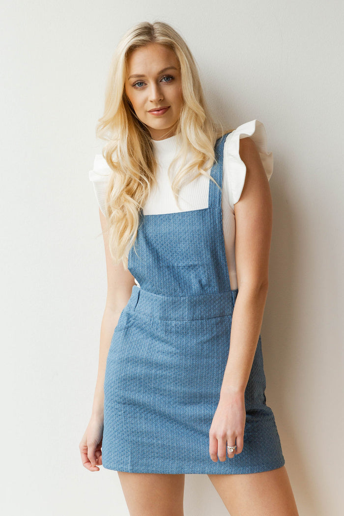 mode, sweet sunshine overall dress