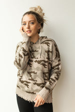 mode, distressed camo hoodie