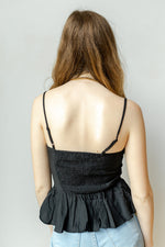 mode, rouched spaghetti strap top