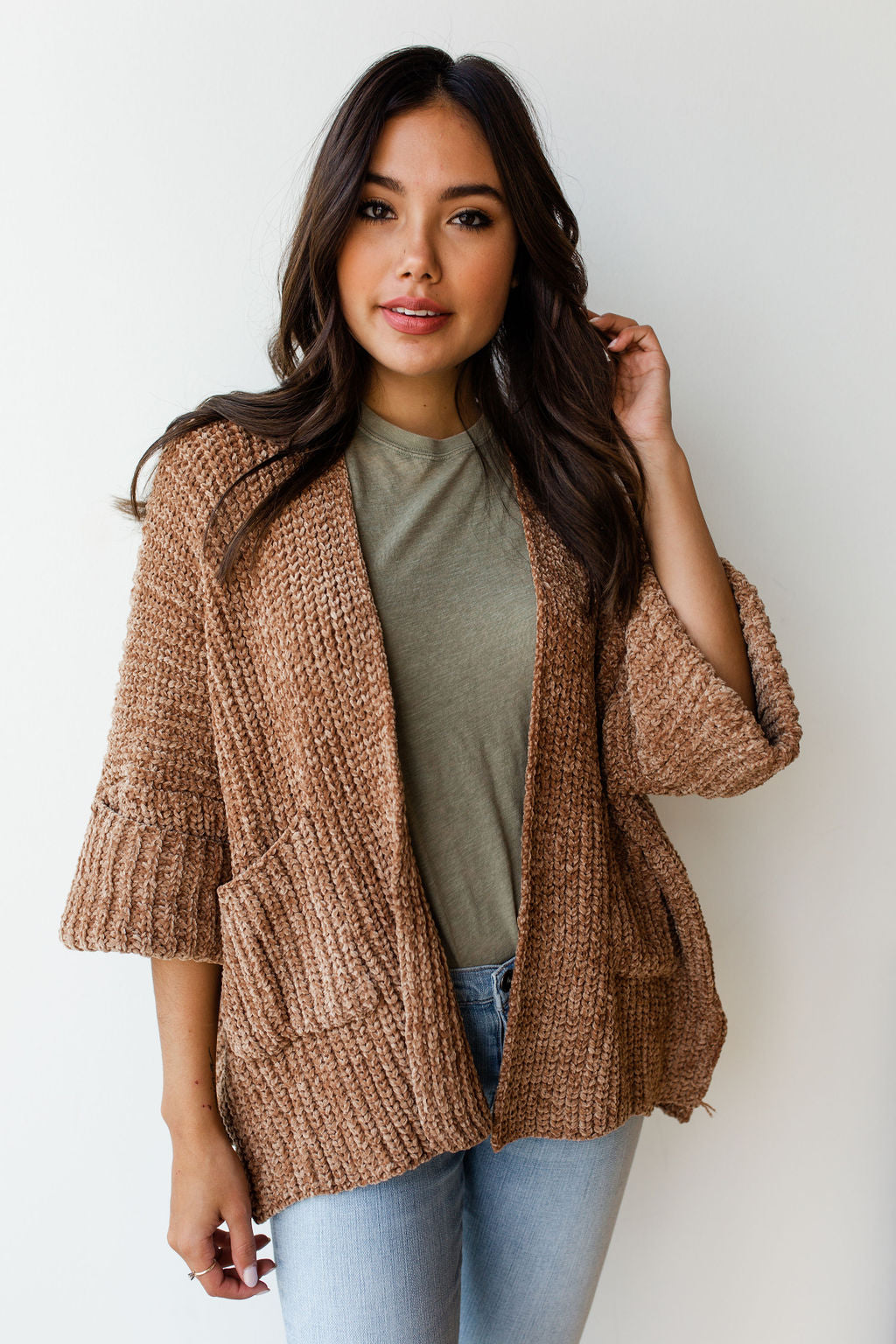 mode, wish you were here slouch cardigan