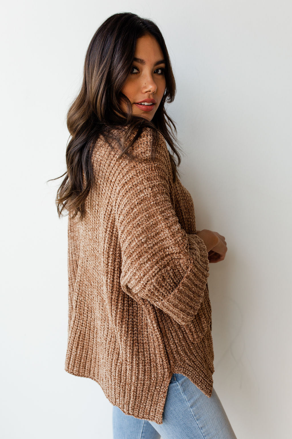 mode, wish you were here slouch cardigan