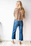 mode, soft + sheer leopard blouse