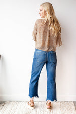 mode, soft + sheer leopard blouse