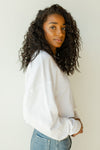 mode, in the raw cropped sweater