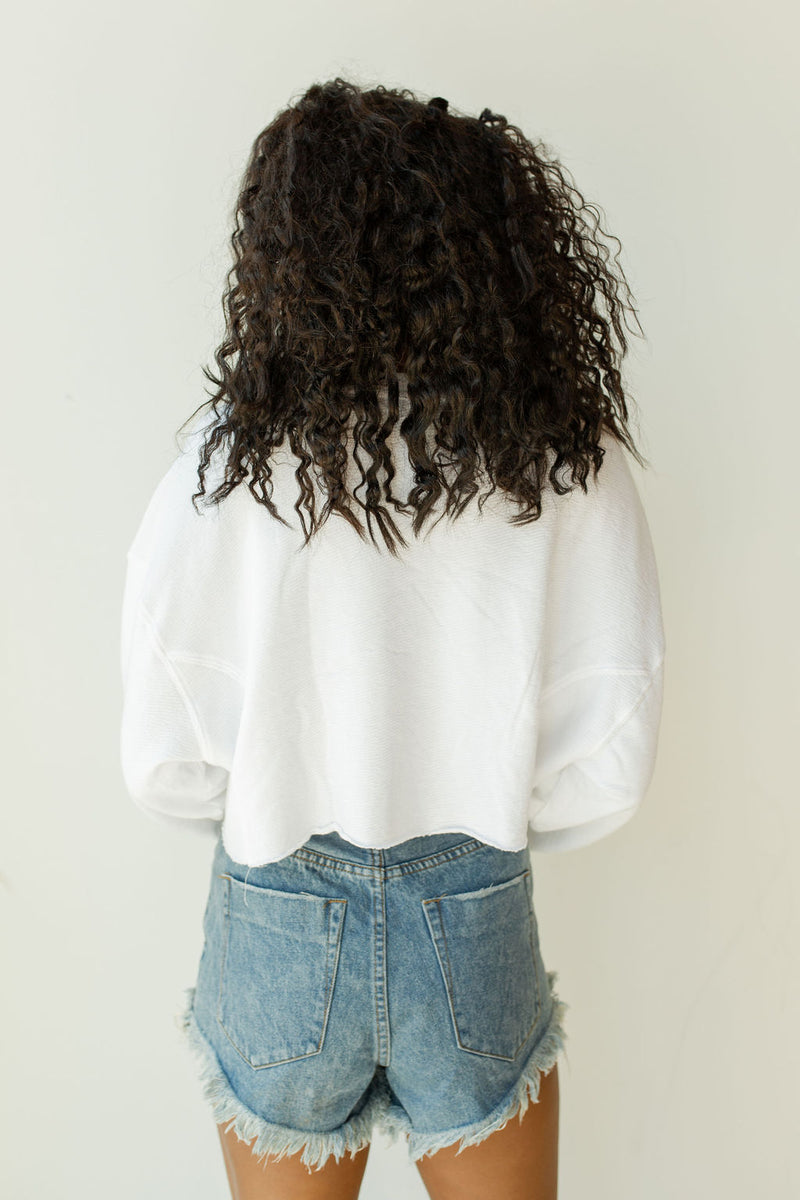 mode, in the raw cropped sweater
