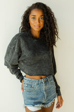 mode, in the raw cropped sweater