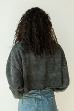 mode, in the raw cropped sweater