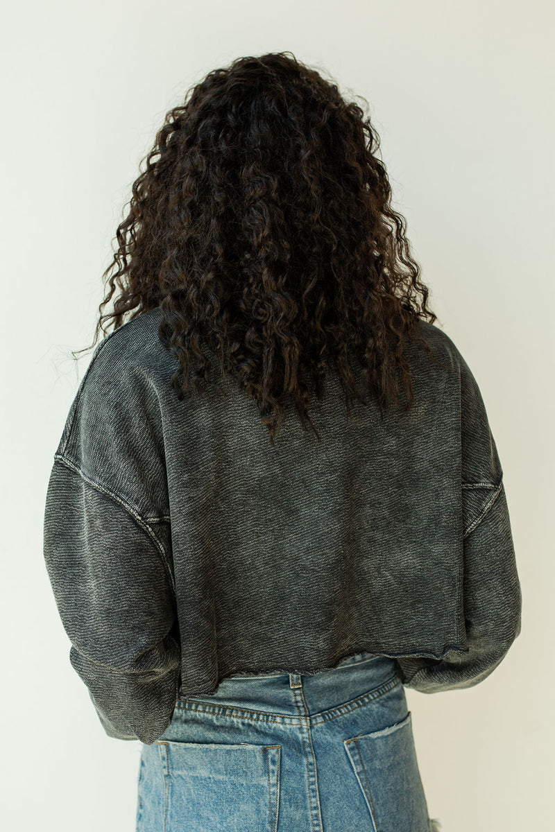 mode, in the raw cropped sweater