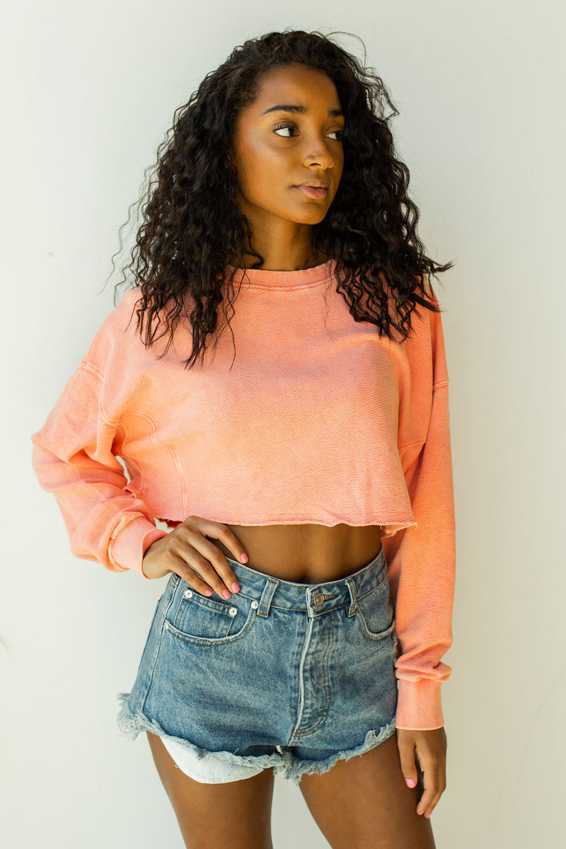 mode, in the raw cropped sweater