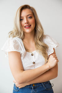 mode, eyelet crop tank