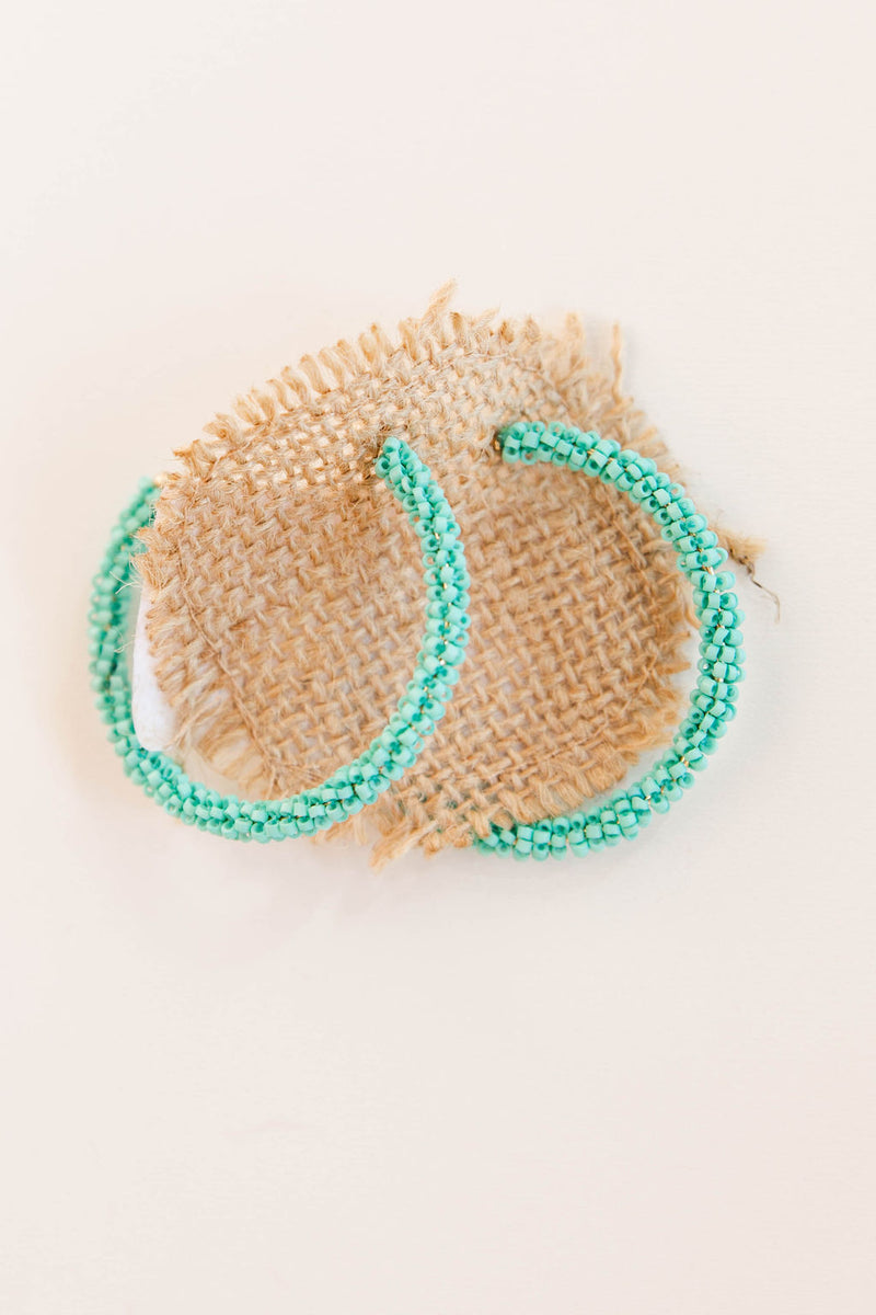 mode, party beads hoop earring