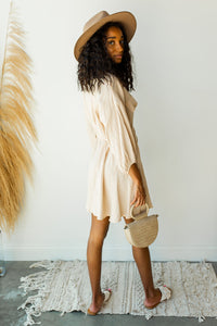 mode, longsleeve tie waist shirt dress