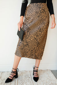 mode, encore midi woven skirt