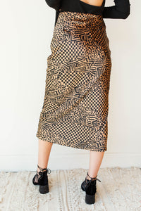 mode, encore midi woven skirt