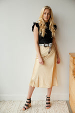 mode, over here midi skirt