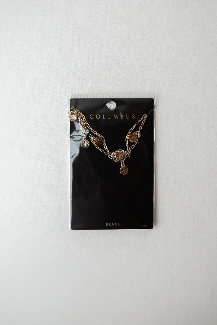mode, disc drop necklace