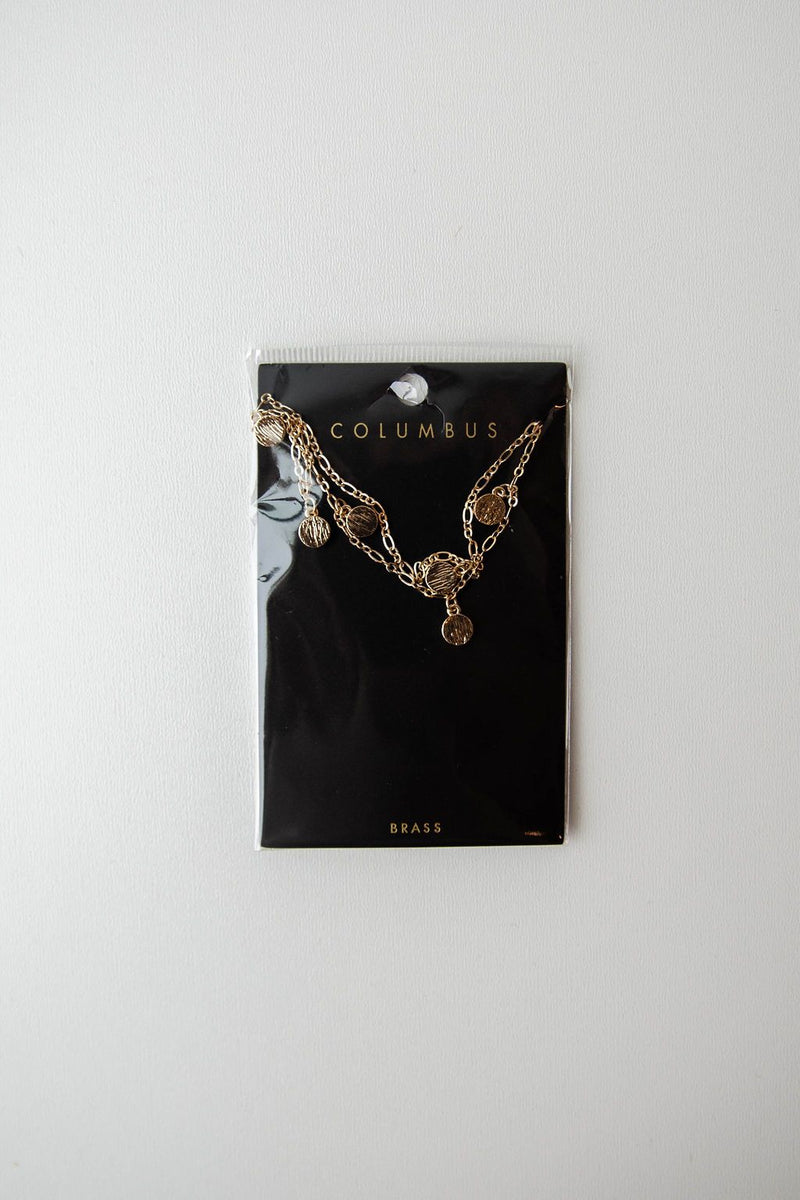 mode, disc drop necklace