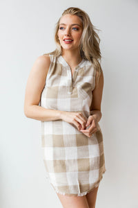 mode, oversized plaid print dress